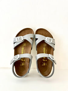 BIRKENSTOCK rio sandaal zilver glitter