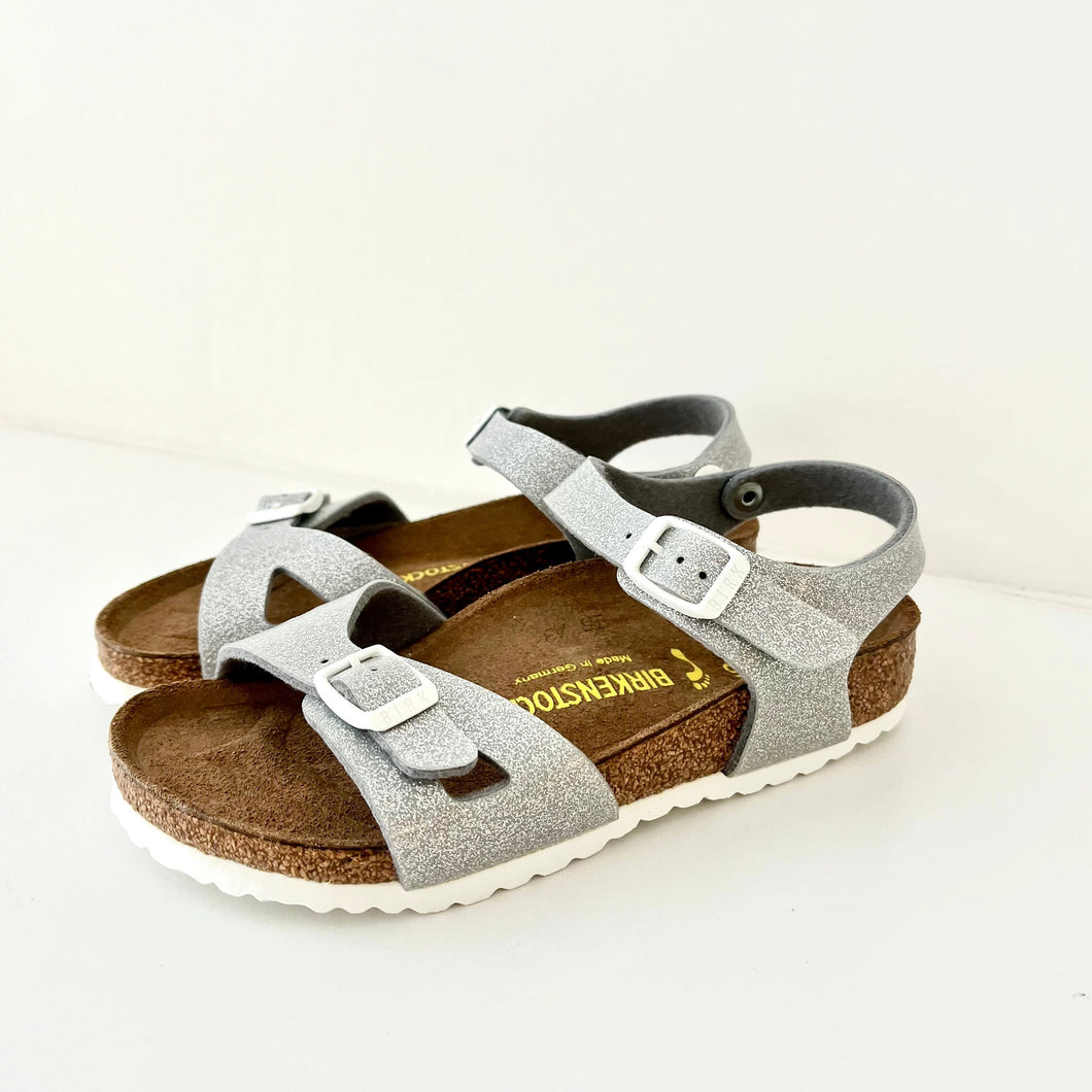 BIRKENSTOCK rio sandaal zilver glitter