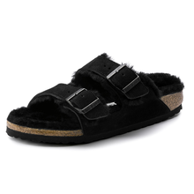 Afbeelding in Gallery-weergave laden, BIRKENSTOCK arizona wol zwart
