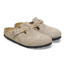 Afbeelding in Gallery-weergave laden, BIRKENSTOCK boston braided taupe suede
